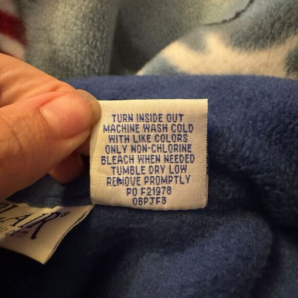 Vtg Blair Mens Jacket L Lighthouse AOP Theme Fleece Zip Up Outdoor Retro Ocean - Picture 11 of 13